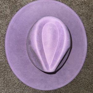 Lavender wide brim hat